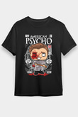 American Psyco Baskılı Unisex Siyah Tişört