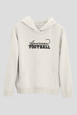 Amerikan Futbolu Baskılı Unisex Ekru Hoodie