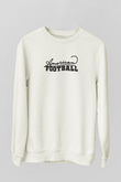 Amerikan Futbolu Baskılı Unisex Ekru Sweatshirt