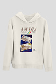 Amiga 500 Baskılı Beyaz Unisex Kapüşonlu Sweatshirt