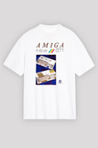 Amiga 500 Baskılı Beyaz Unisex Oversize Tişört - Tshirt