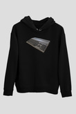 Amiga 500 Baskılı Unisex Siyah Kapüşonlu Sweatshirt