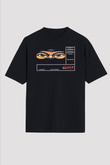 Amiga 500 Baskılı Unisex Siyah Oversize Tişört - Tshirt
