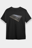 Amiga 500 Baskılı Unisex Siyah Tişört - Tshirt
