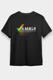 Amiga 500 Baskılı Unisex Siyah Tişört - Tshirt