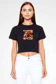 Amon Amarth Baskılı Unisex Siyah Crop Top Tişört