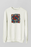 Amorphis Baskılı Unisex Beyaz Sweatshirt