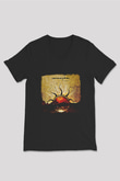 Amorphis Baskılı Unisex Siyah V Yaka Tişört