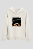 Amy Winehouse Baskılı Unisex Beyaz Kapüşonlu Sweatshirt