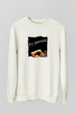 Amy Winehouse Baskılı Unisex Beyaz Sweatshirt