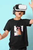 Amy Winehouse Baskılı Unisex Siyah Çocuk Tişört
