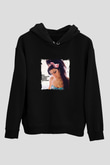 Amy Winehouse Baskılı Unisex Siyah Hoodie