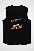 Amy Winehouse Baskılı Unisex Siyah Kolsuz Tişört