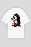 Amy Winehouse Beyaz Unisex Oversize Tişört T-Shirt