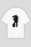 Amy Winehouse Beyaz Unisex Oversize Tişört T-Shirt
