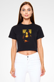 Amy Winehouse Siyah Crop Top Tişört