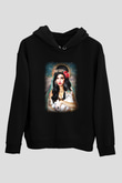 Amy Winehouse Siyah Unisex Hoodie