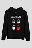 Anahtarcı Siyah Unisex Kapüşonlu Sweatshirt