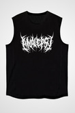 Analepsy Baskılı Unisex Siyah Kolsuz Tişört - Tshirt