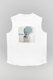 Anberlin Baskılı Unisex Beyaz Kolsuz Tişört