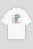 Anberlin Baskılı Unisex Beyaz Oversize Tişört