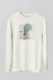 Anberlin Baskılı Unisex Beyaz Sweatshirt
