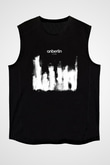 Anberlin Baskılı Unisex Siyah Kolsuz Tişört