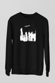 Anberlin Baskılı Unisex Siyah Sweatshirt