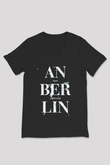 Anberlin Siyah Unisex V Yaka Tişört T-Shirt