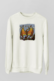 Andrew Jackson Jihad Baskılı Unisex Beyaz Sweatshirt