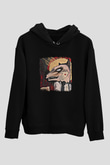Andrew Jackson Jihad Baskılı Unisex Siyah Hoodie
