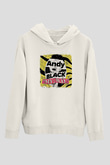 Andy Black Baskılı Unisex Beyaz Hoodie