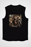 Andy Black Baskılı Unisex Siyah Kolsuz Tişört