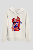 Andy Murray Baskılı Beyaz Unisex Kapüşonlu Sweatshirt