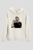 Andy Murray Baskılı Beyaz Unisex Kapüşonlu Sweatshirt