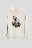 Andy Murray Baskılı Beyaz Unisex Kapüşonlu Sweatshirt