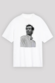 Andy Murray Baskılı Beyaz Unisex Oversize Tişört - Tshirt