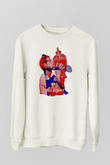 Andy Murray Baskılı Beyaz Unisex Sweatshirt