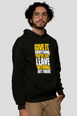 Andy Murray Baskılı Unisex Siyah Kapüşonlu Sweatshirt