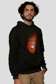Andy Murray Baskılı Unisex Siyah Kapüşonlu Sweatshirt