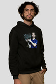 Andy Murray Baskılı Unisex Siyah Kapüşonlu Sweatshirt