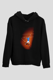 Andy Murray Baskılı Unisex Siyah Kapüşonlu Sweatshirt
