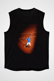 Andy Murray Baskılı Unisex Siyah Kolsuz Tişört - Tshirt