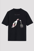 Andy Murray Baskılı Unisex Siyah Oversize Tişört - Tshirt