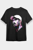 Andy Murray Baskılı Unisex Siyah Tişört - Tshirt