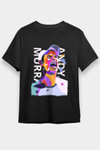 Andy Murray Baskılı Unisex Siyah Tişört - Tshirt
