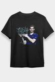Andy Murray Baskılı Unisex Siyah Tişört - Tshirt
