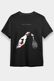 Andy Murray Baskılı Unisex Siyah Tişört - Tshirt
