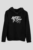 Angel Dust Siyah Unisex Kapüşonlu Sweatshirt