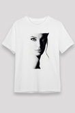 Angelina Jolie Beyaz Unisex Tişört T-Shirt - TişörtFabrikası